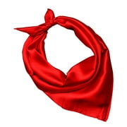 Women Lady Solid Color Wrap Scarf Fashion Accessory (Red)